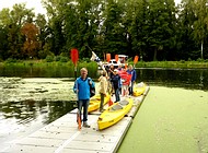 Gruppenbild; Beginn der Kanutour